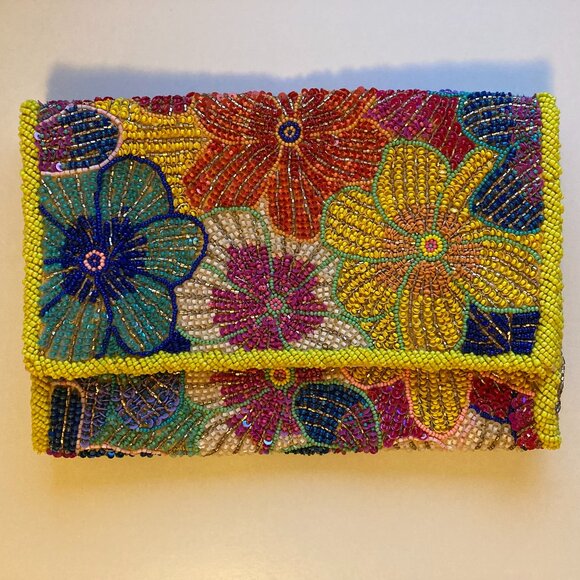 Anthropologie fully beaded purse NEVER USED - Picture 2 of 16